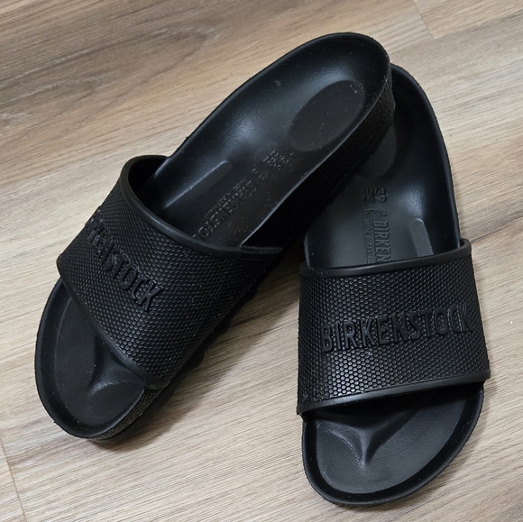 Birkenstock Barbados Essential Black Slide Sandals Size 39 - Picture 2 of 6